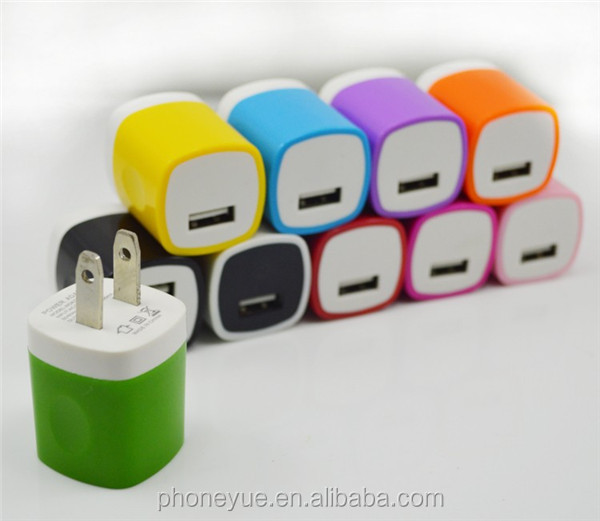 Wholesale Colorfol Eu Usa Plug 5v 1a Usb Wall Charger Adapter For Mobile Phone